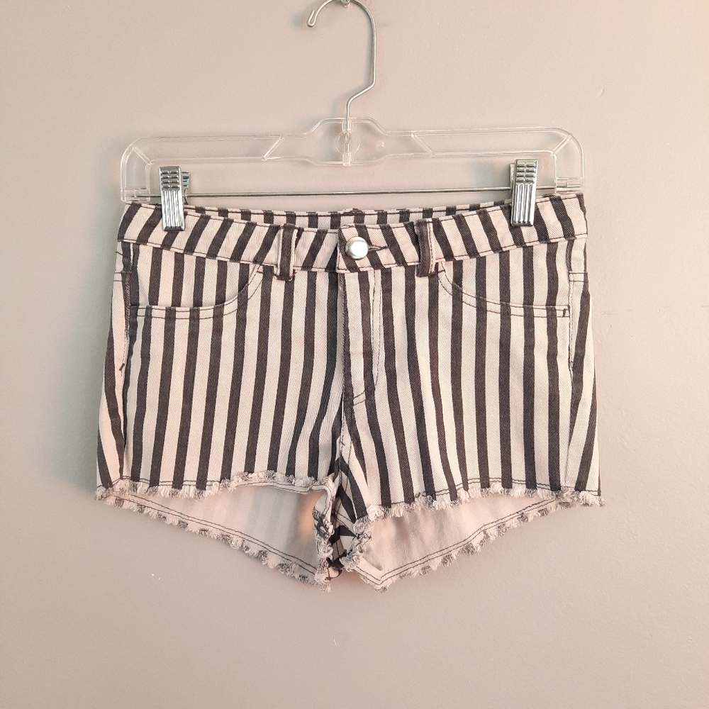 H&M Conscious Collection Blue White Stripe Shorts - Picture 4 of 7